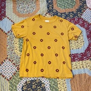 🔥Yellow Aztec print shirt